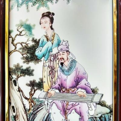 Tranh Sứ Cầm Kỳ Thi Họa